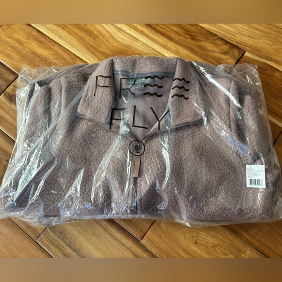 Free Fly Women’s Bamboo Sherpa Fleece Half Zip Jacket Small Brown Canyon NWT - Picture 3 of 4